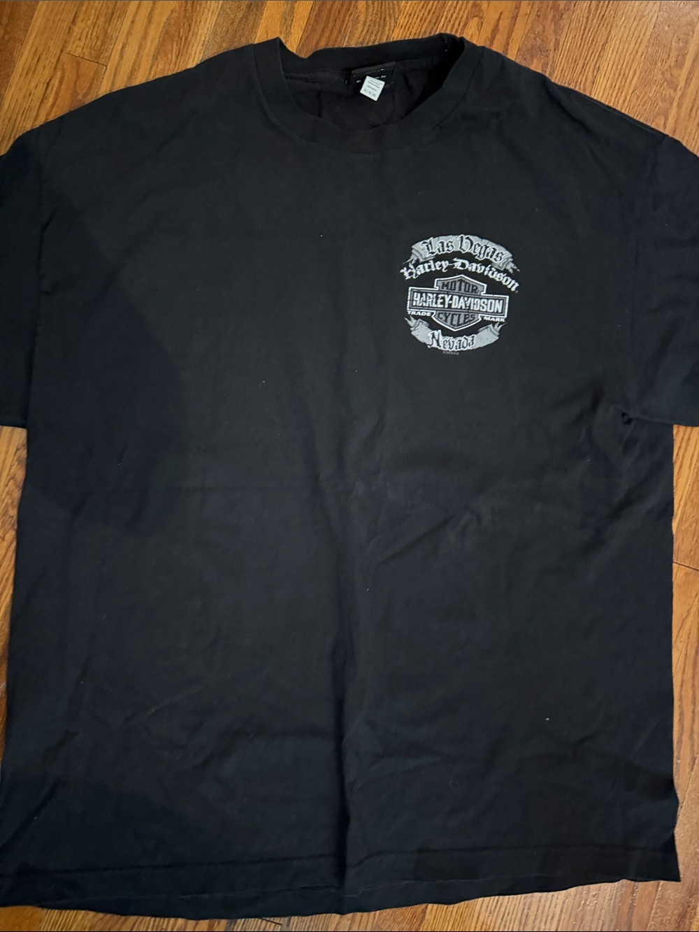 Harley-Davidson Black Las Vegas - Short Sleeve Tee with White Chest Emblem